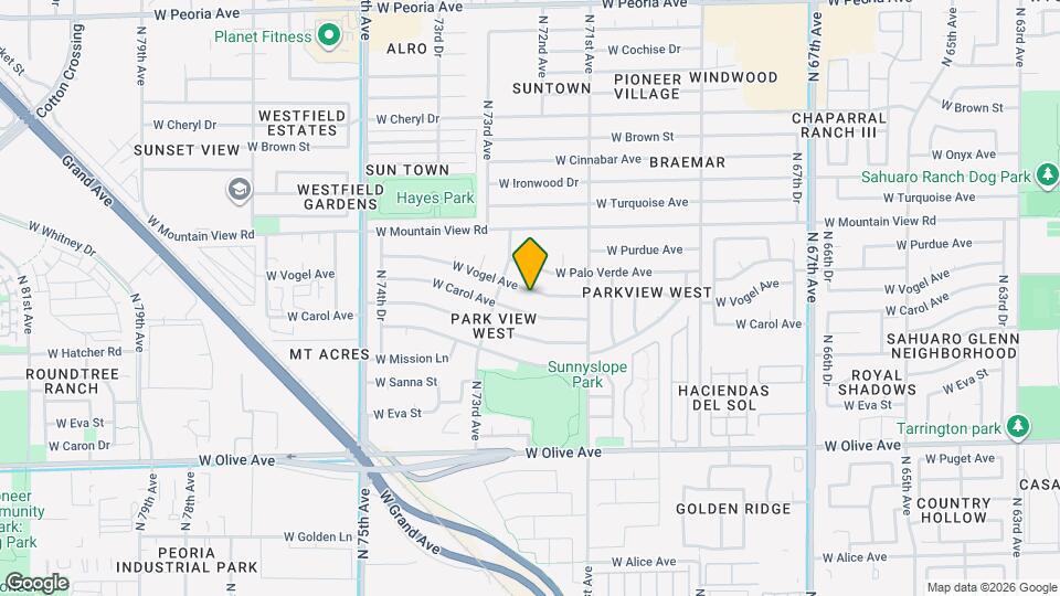 7215 W Vogel Ave Map and Location Details