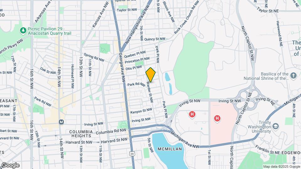 3523 Warder St NW Map and Location Details