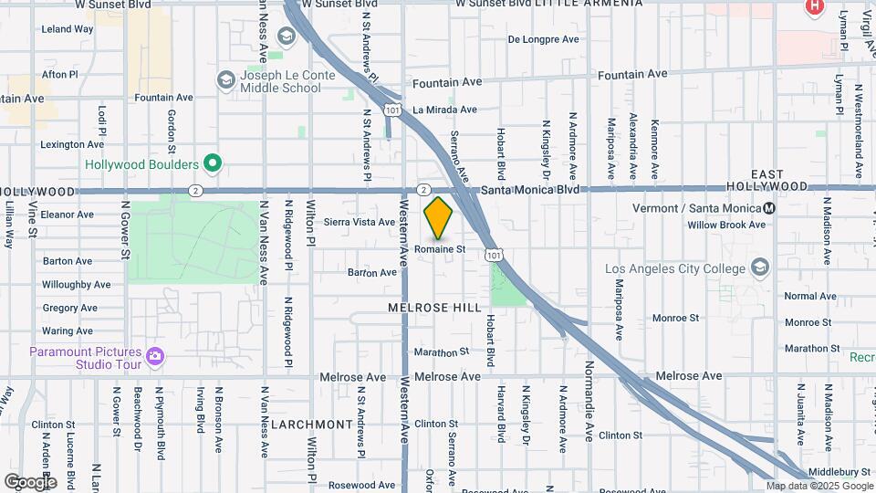 1000 N Oxford Ave Map and Location Details
