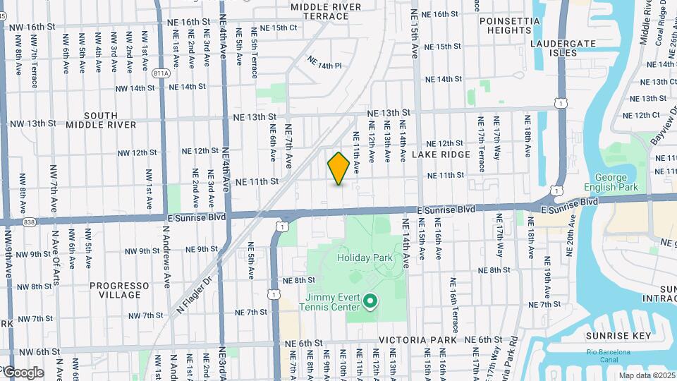 1031 NE 10th Ave Map and Location Details