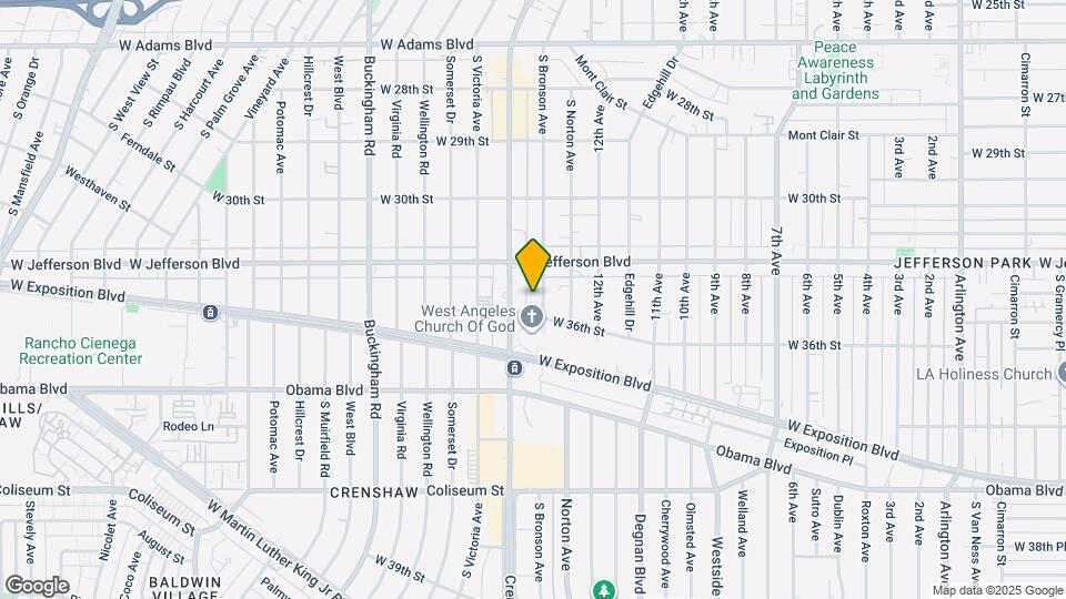 3509 S Bronson Ave, Unit 1/2 Map and Location Details