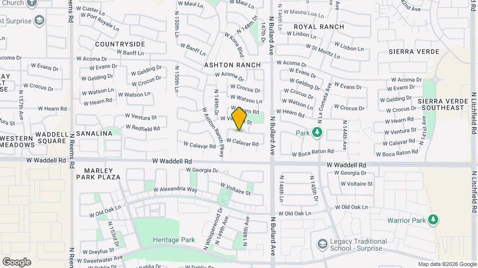 14835 W Redfield Rd Mapa y Detalles de la Ubicación