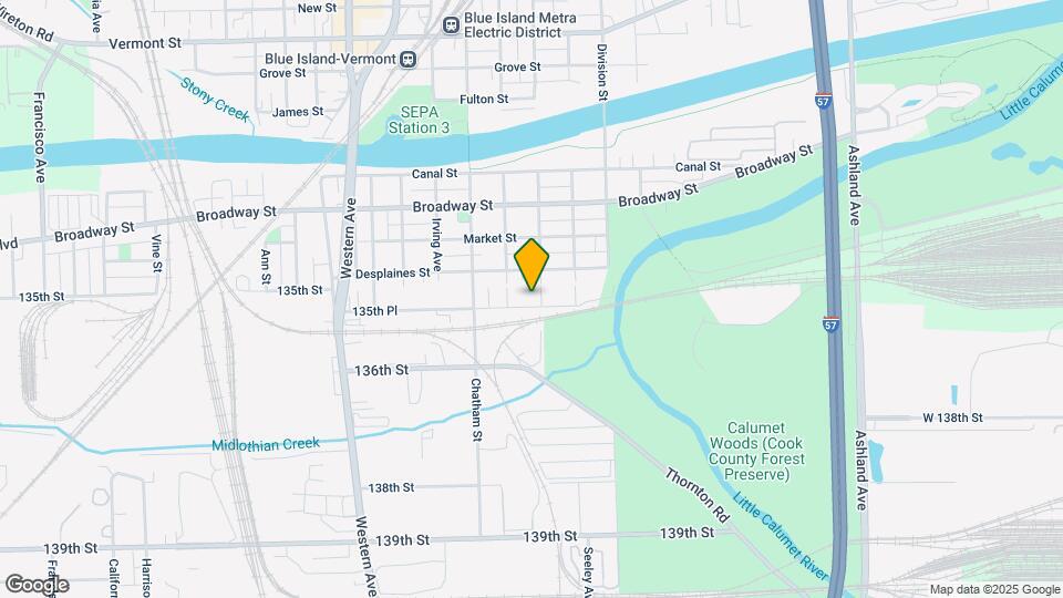 2107 W 135th Pl Map and Location Details