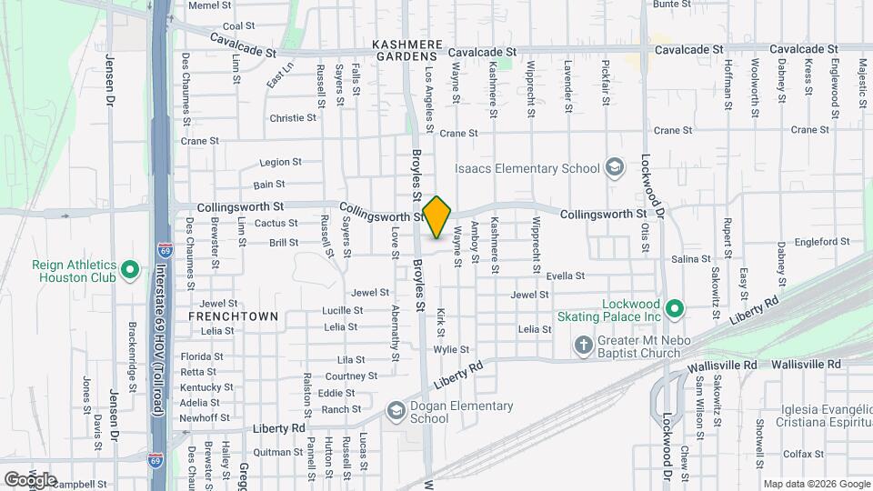 4301 Gregory St Map and Location Details