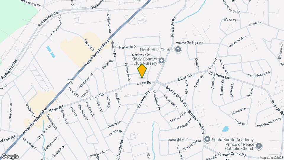 1119 E Lee Rd Map and Location Details