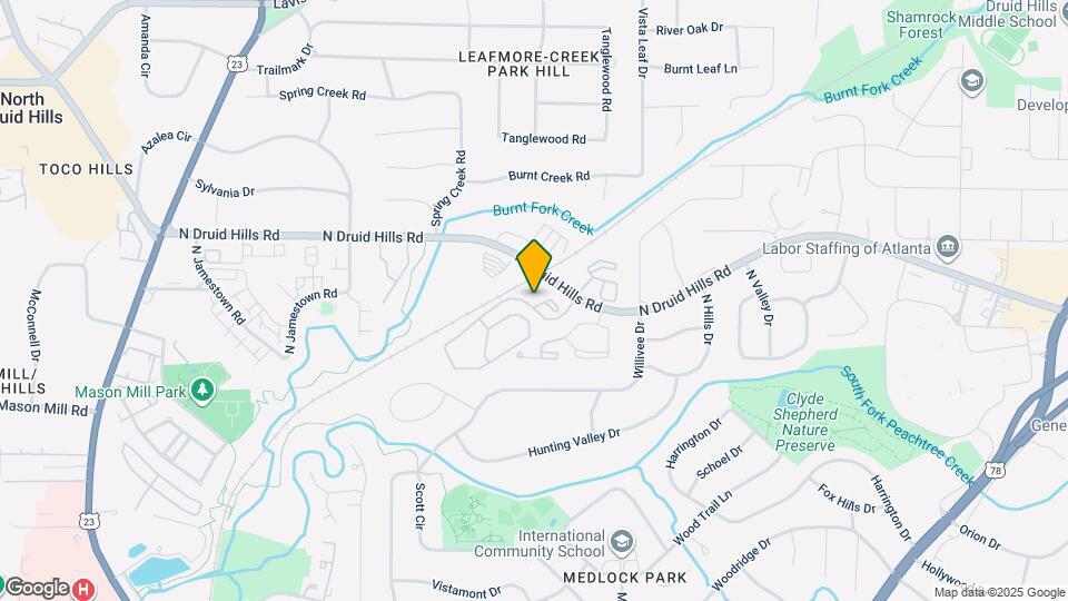 3421 N Druid Hills Rd Map and Location Details