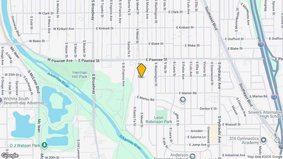 2502 S Mead St Map and Location Details