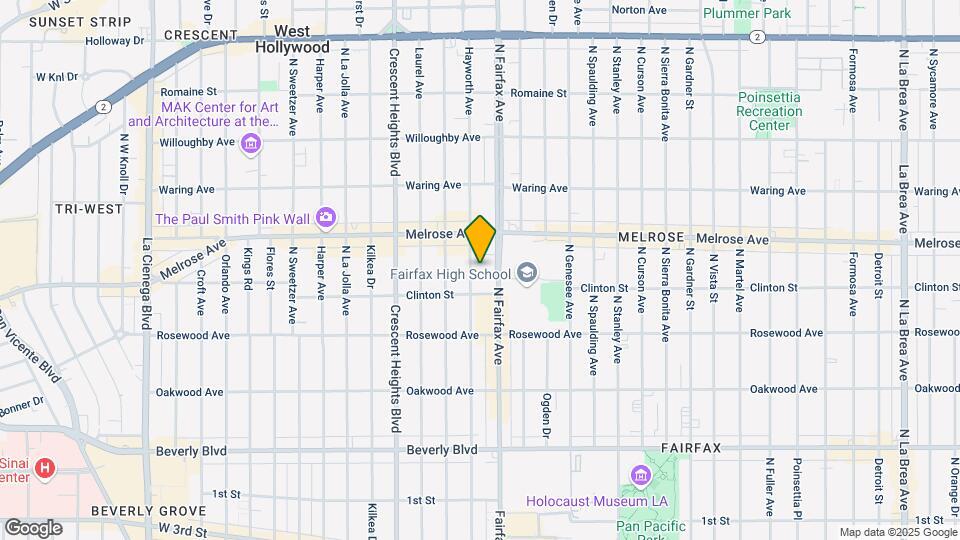 628 N Hayworth Ave Map and Location Details