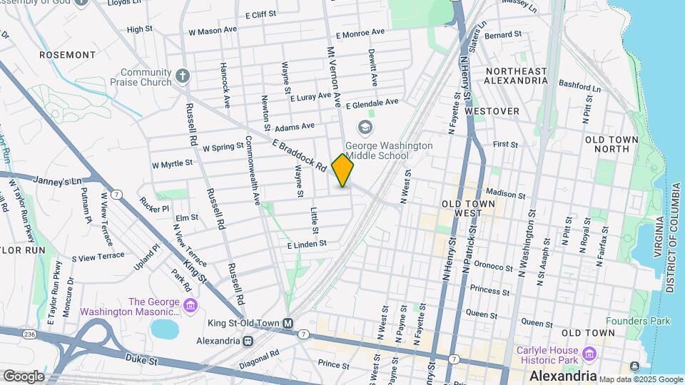 306 E Oak St Map and Location Details