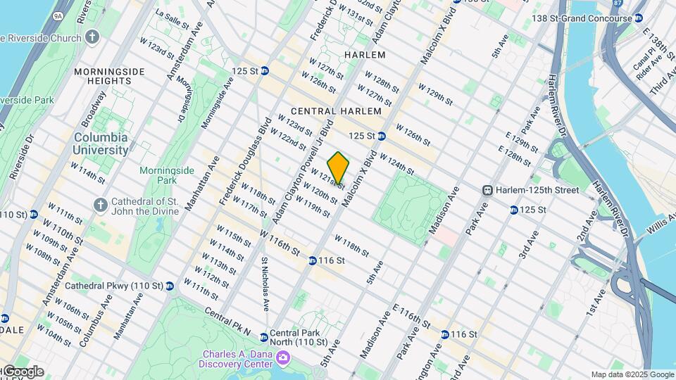 106 W 121st St Map and Location Details