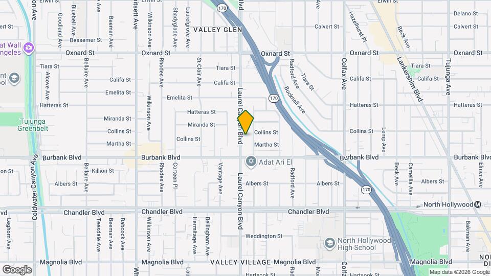 5642 Laurel Canyon Blvd Map and Location Details