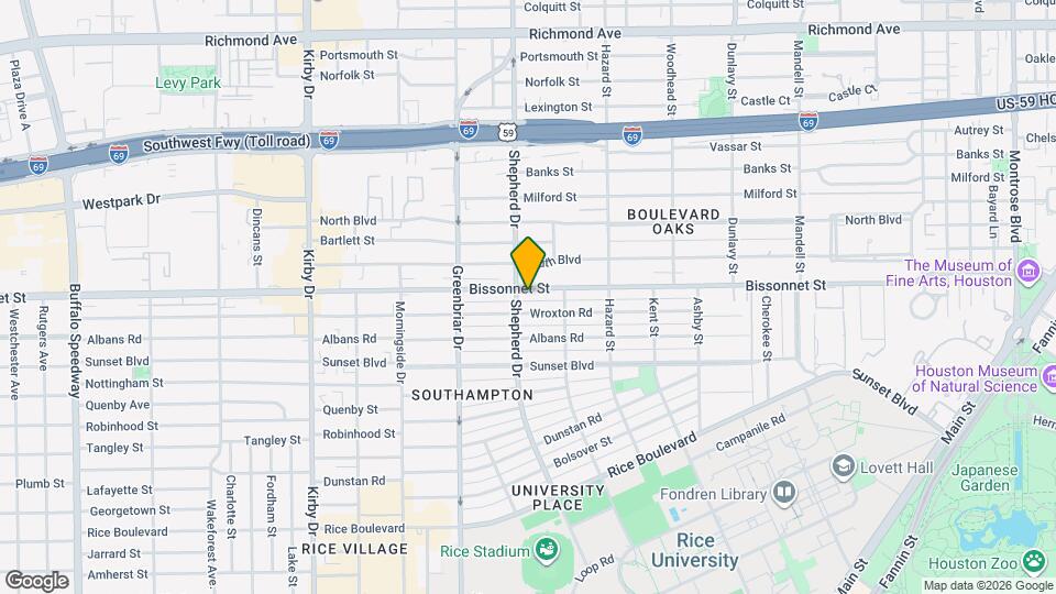 2135 Bissonnet St Map and Location Details