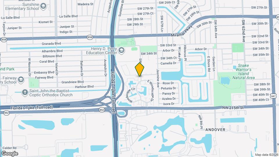 3621 SW 69th Terrace Map and Location Details