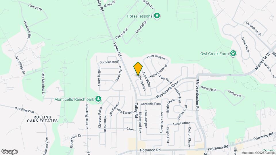 703 Point Springs Map and Location Details