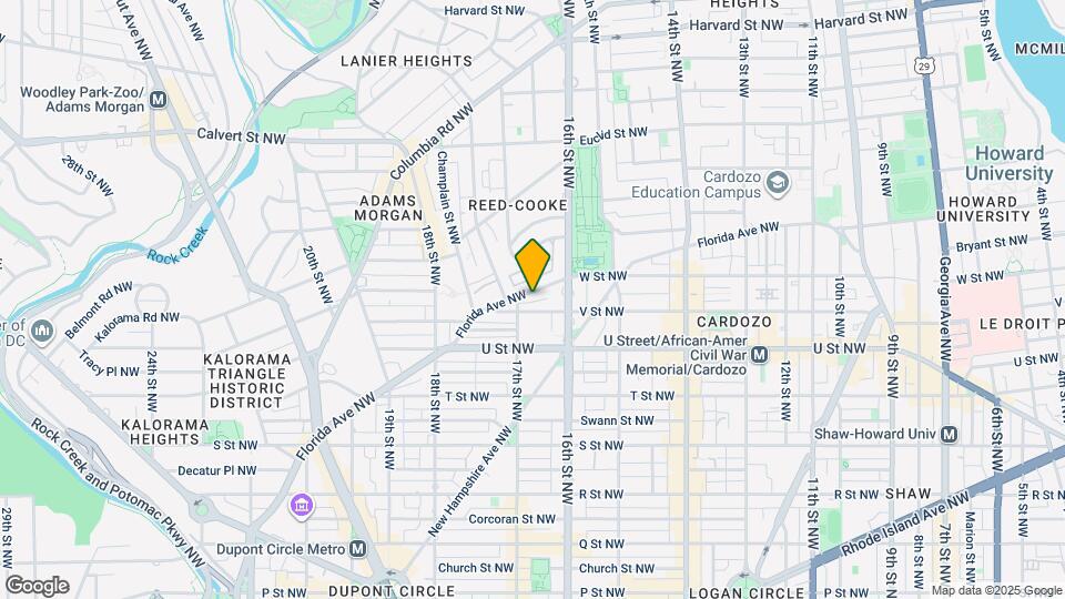 1642 Florida Ave NW Map and Location Details