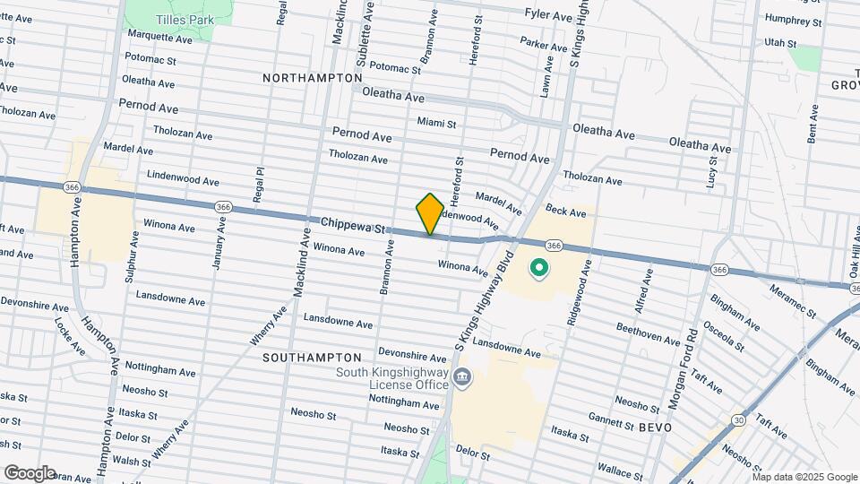 5024 Chippewa St Map and Location Details