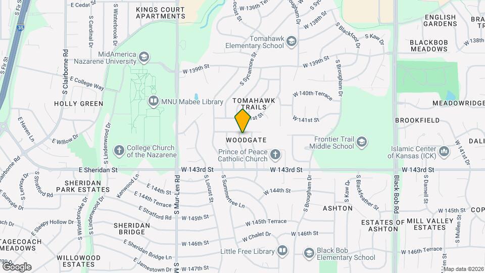 16109 W 141st Terrace Map and Location Details