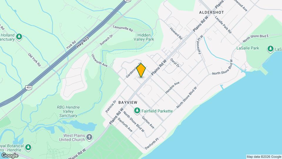 295 Plains Rd W Map and Location Details