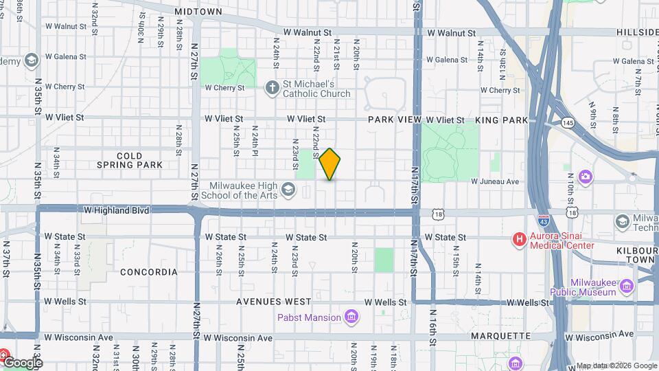 1155 N 21st St Map and Location Details