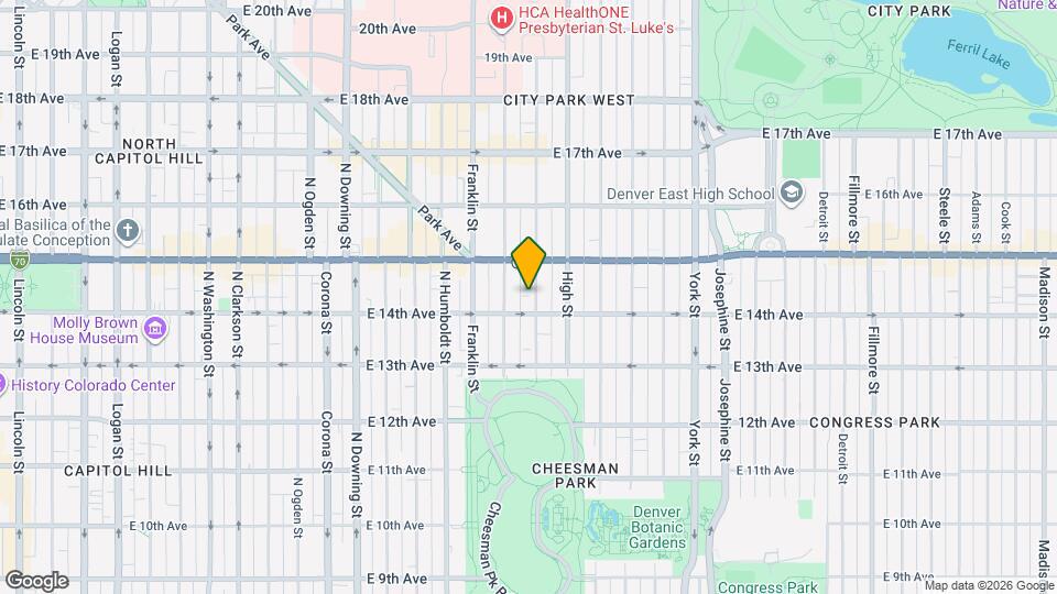 1433 N Williams St Map and Location Details