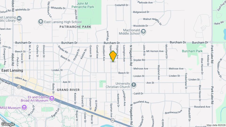 568 Spartan Ave Map and Location Details