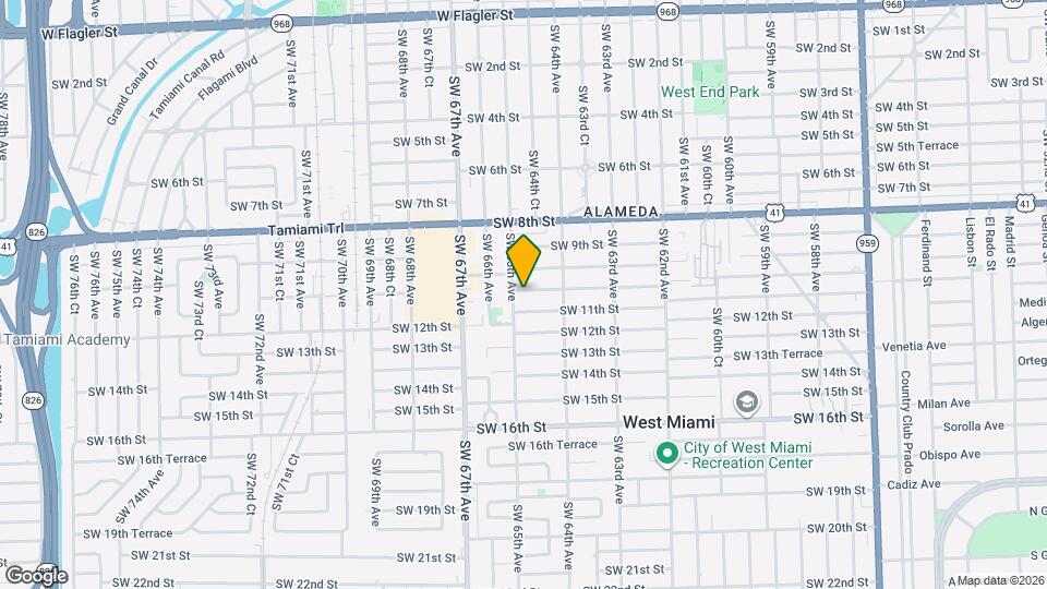 6476 SW 10th Terrace Map and Location Details