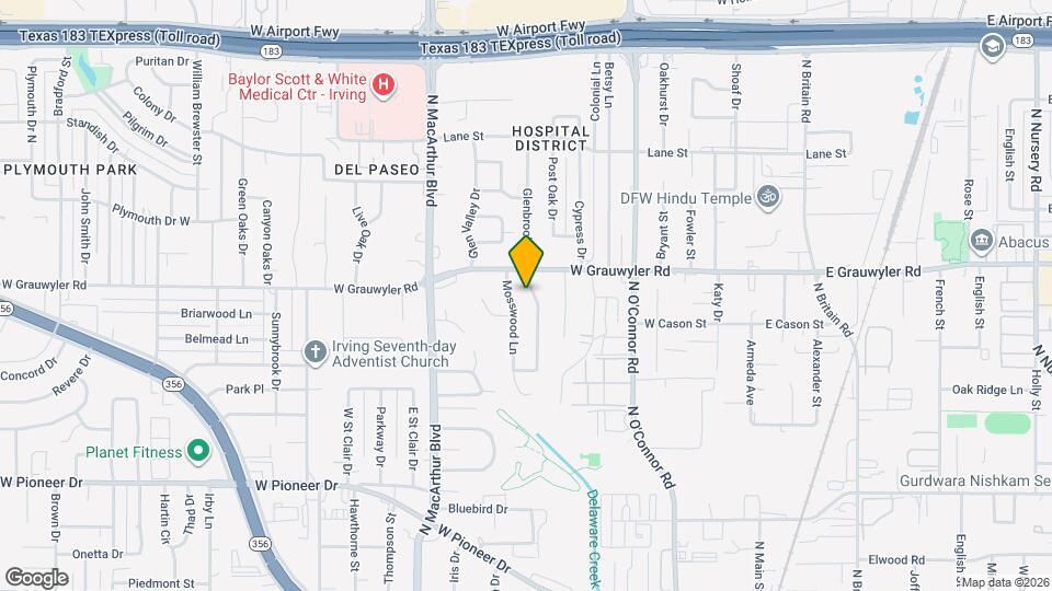 1421 Glenbrook Dr Map and Location Details