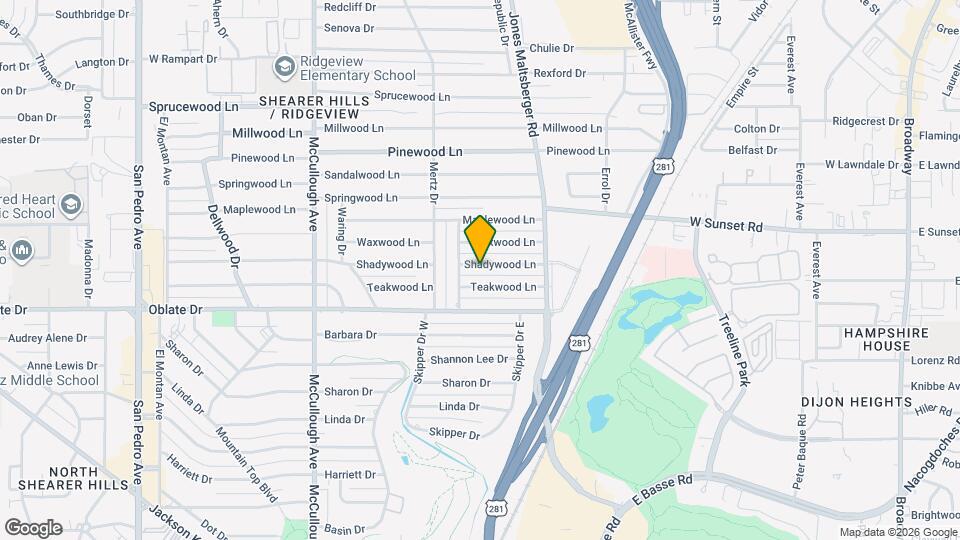 614 Shadywood Ln Map and Location Details