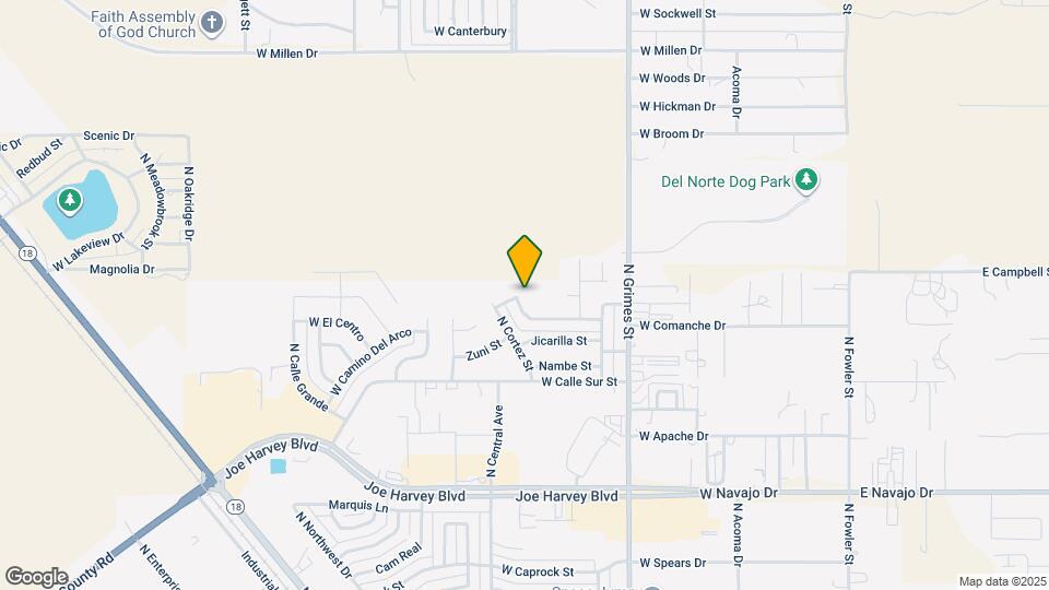 1124 W Mesa Verde Dr Map and Location Details