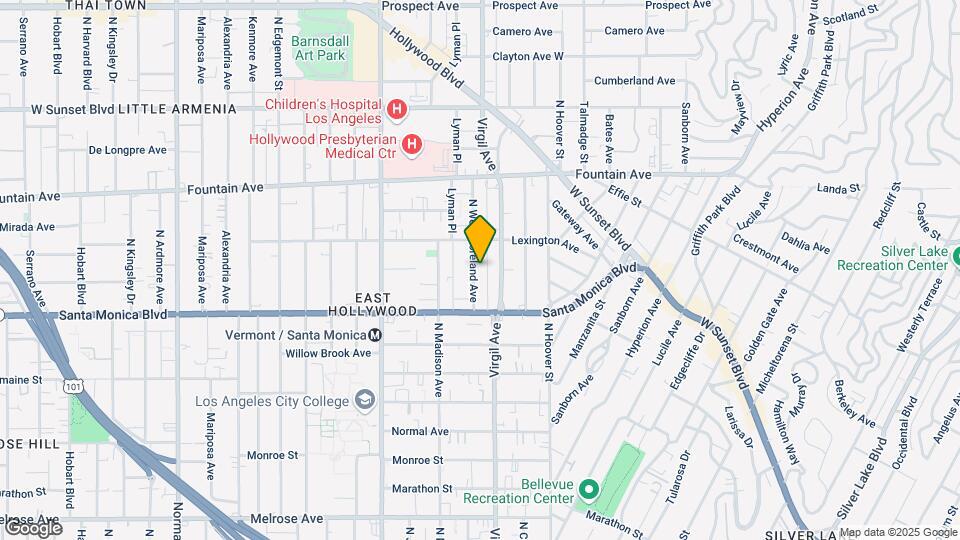 1154 N Westmoreland Ave Map and Location Details