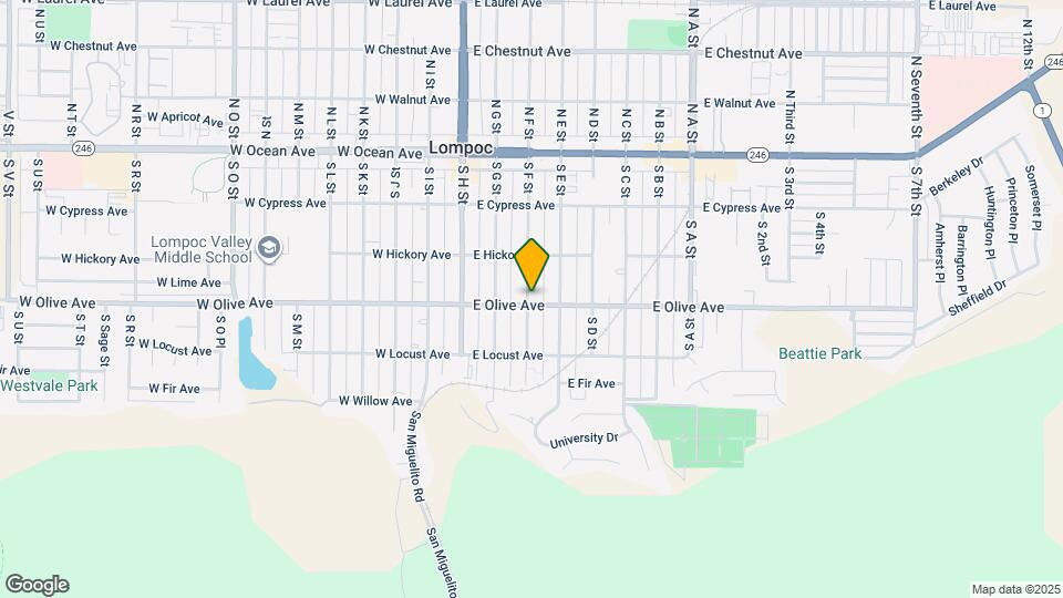 338 S F St Map and Location Details