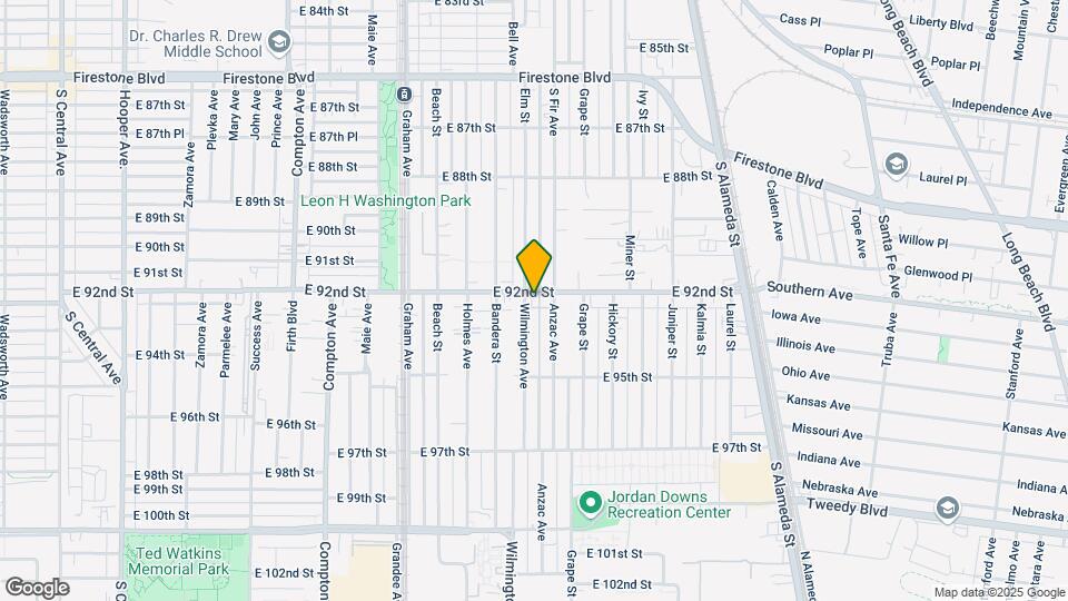 1908 E 92nd St Map and Location Details