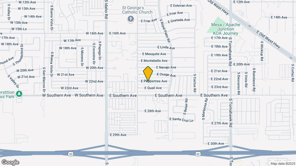 525 E Peppertree Ave Map and Location Details