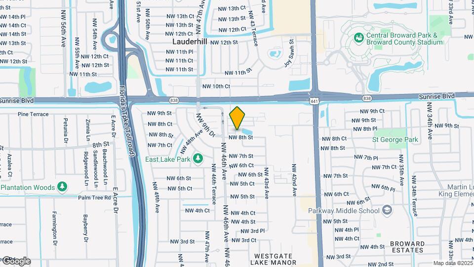 812 NW 44th Terrace Map and Location Details