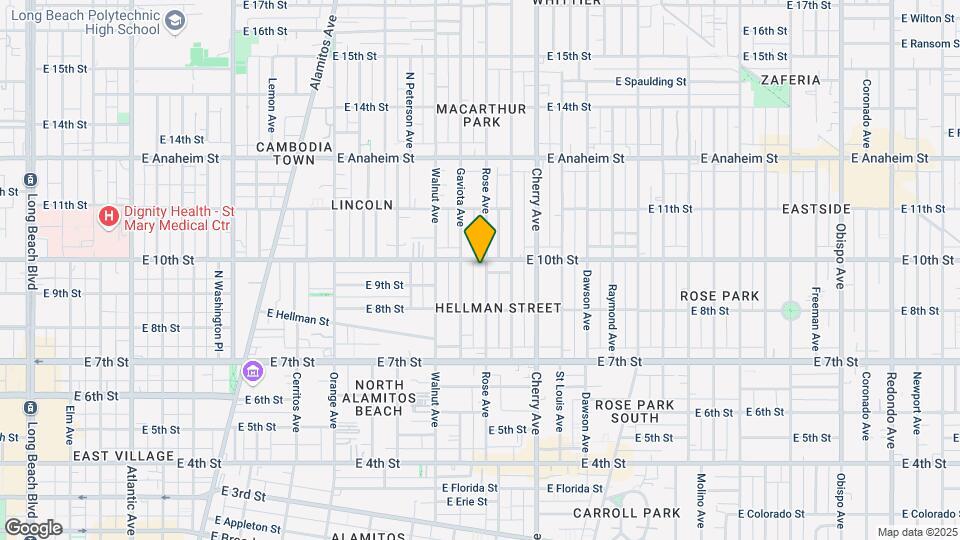 925 Rose Ave Map and Location Details