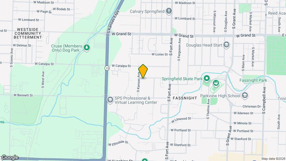 1512 W Meadowmere St Map and Location Details