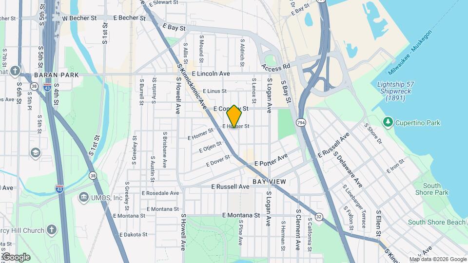 2511 S Williams st, Unit Lower Map and Location Details