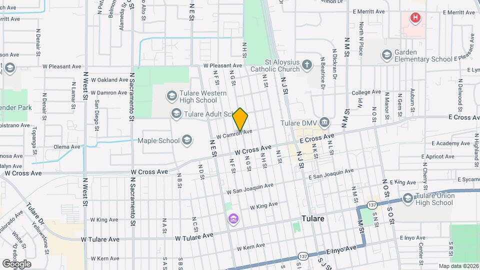 561 N G St Map and Location Details