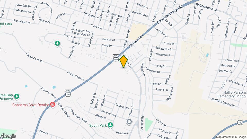 1310 Brown Dr, Unit D Map and Location Details