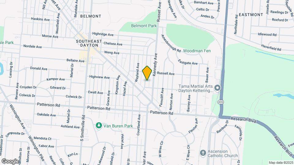 2736 Springmont Ave Map and Location Details