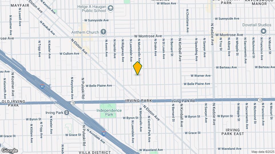 4130 N Monticello Ave Map and Location Details
