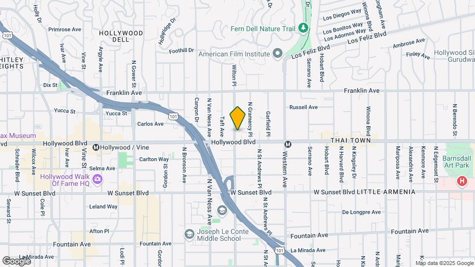 1716 N Wilton Pl Map and Location Details