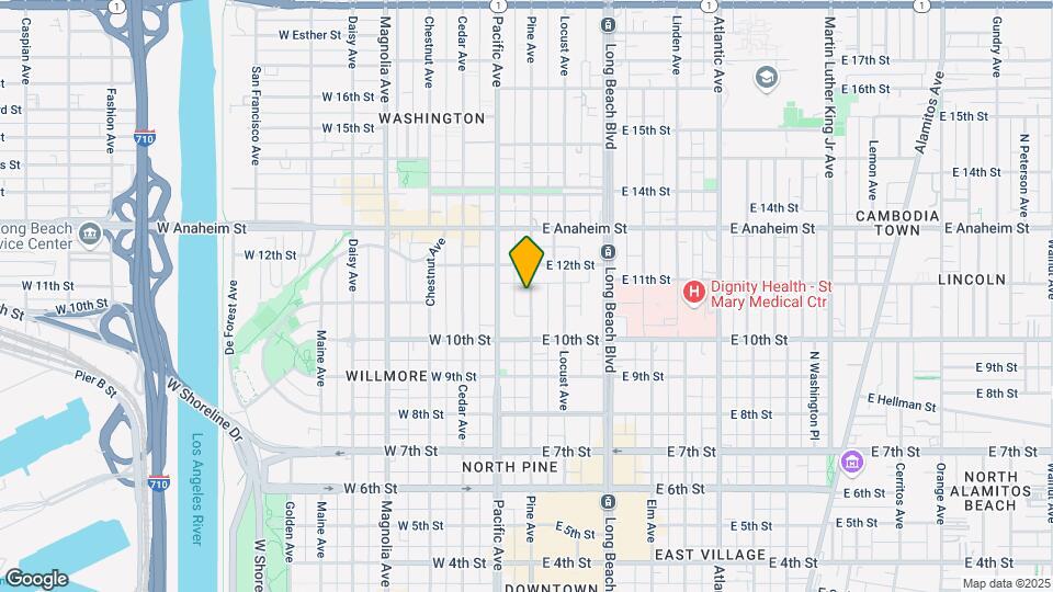 1111 Pine Ave Mapa y Detalles de la Ubicación