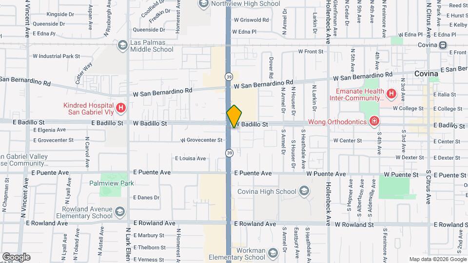 832 N Azusa Ave Map and Location Details