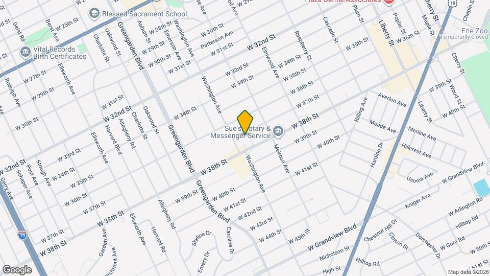 1453 W 37th St Map and Location Details