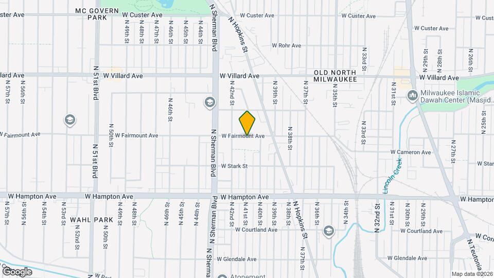 4037#4101 Lower West Fairmount Avenue, 53209; #730423 - 730423 Map and Location Details