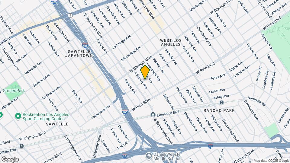 2300 S Bentley Ave Map and Location Details
