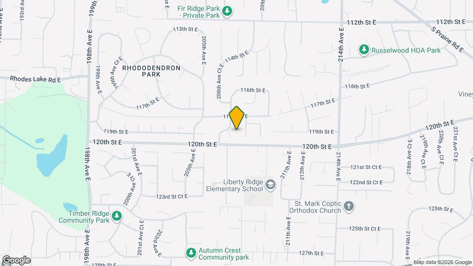 20703 119th Street Ct E Map and Location Details