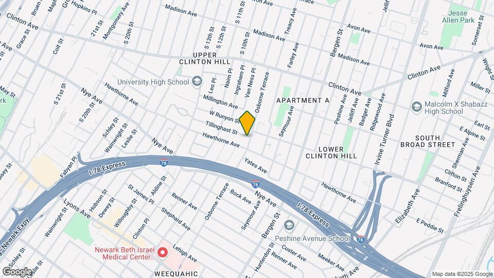 131 Osborne Ter, Unit 2F Map and Location Details