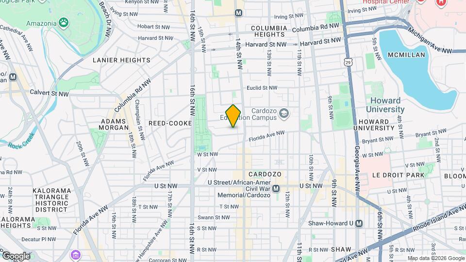 1421 Belmont St NW Map and Location Details